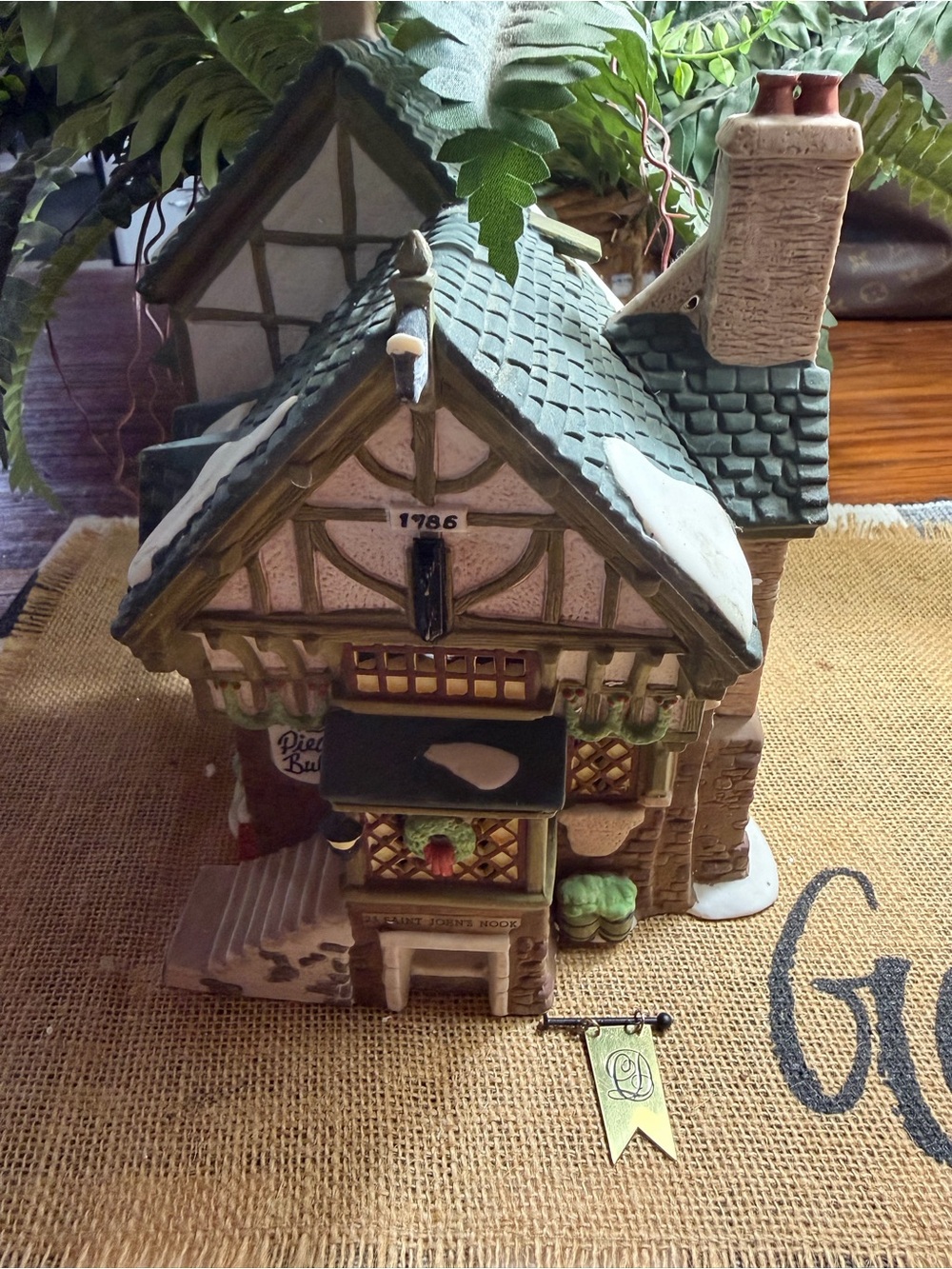 Fitz and Floyd Dickens Village The Pied Bull Inn 1993 2nd edition original box
